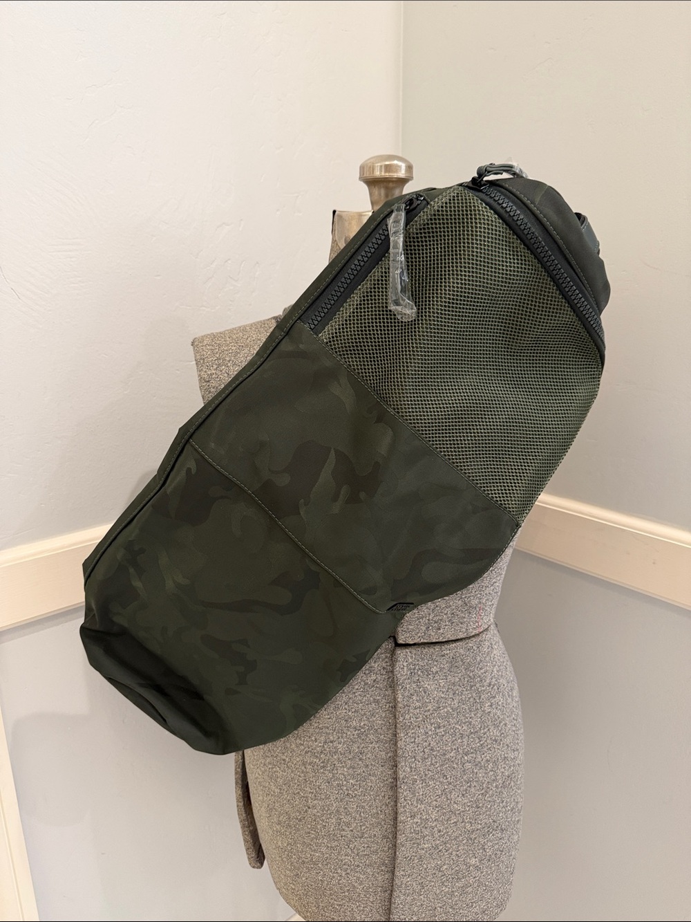 Camouflage Olive Green Yoga Mat Bag - Crossbody Carry